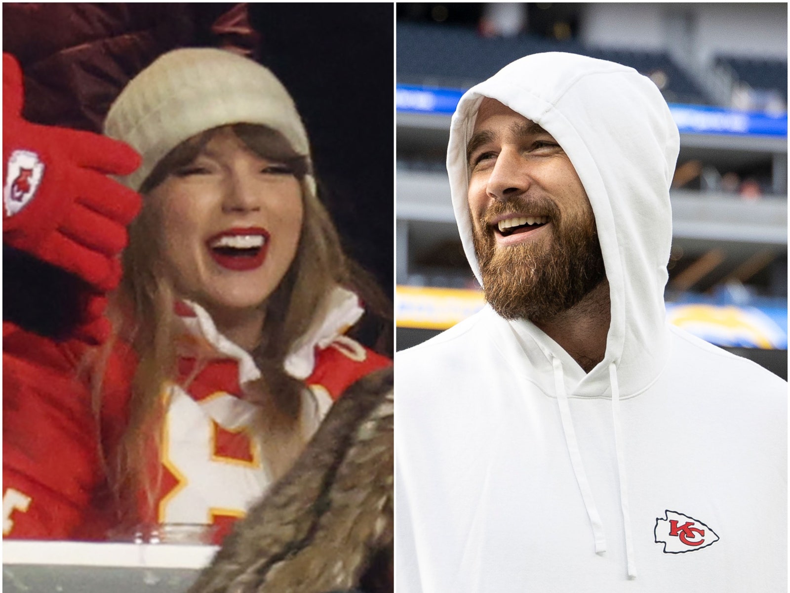 Taylor Swift Holds Hands With Travis Kelce After Practically Tackling Brittany Mahomes