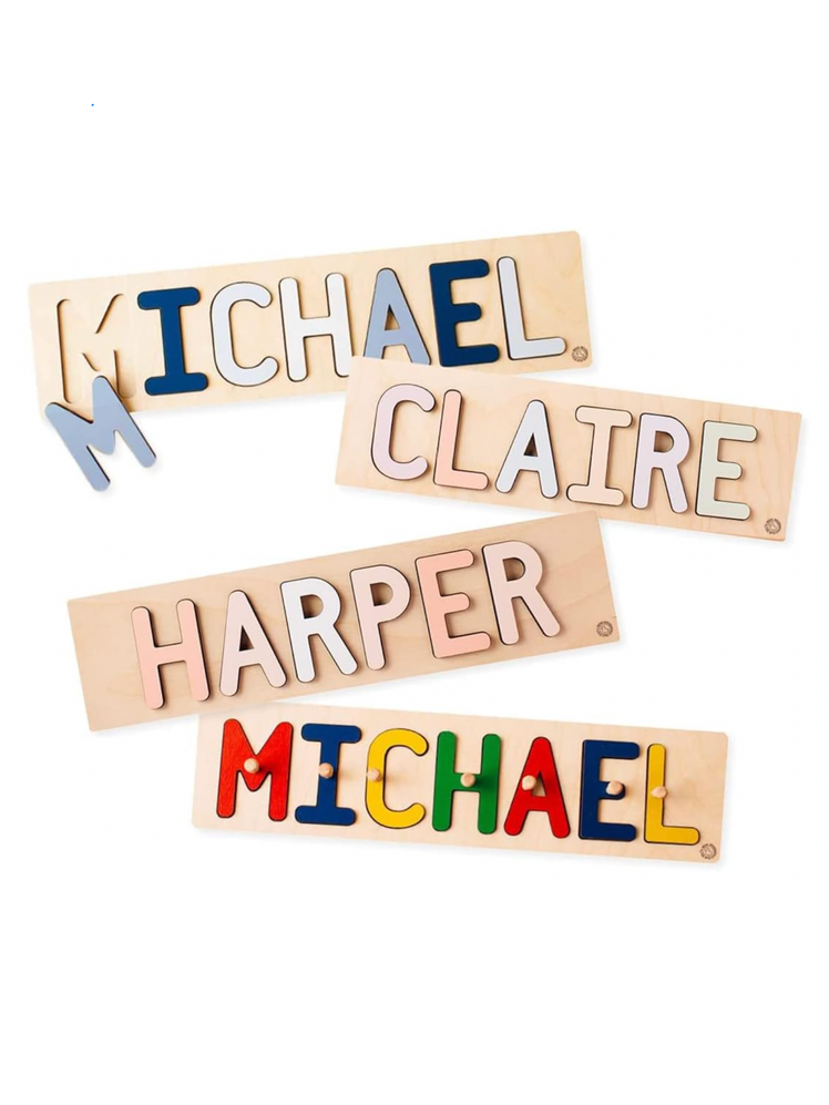South Bend Woodworks Kids Personalized Wooden Name Puzzle
